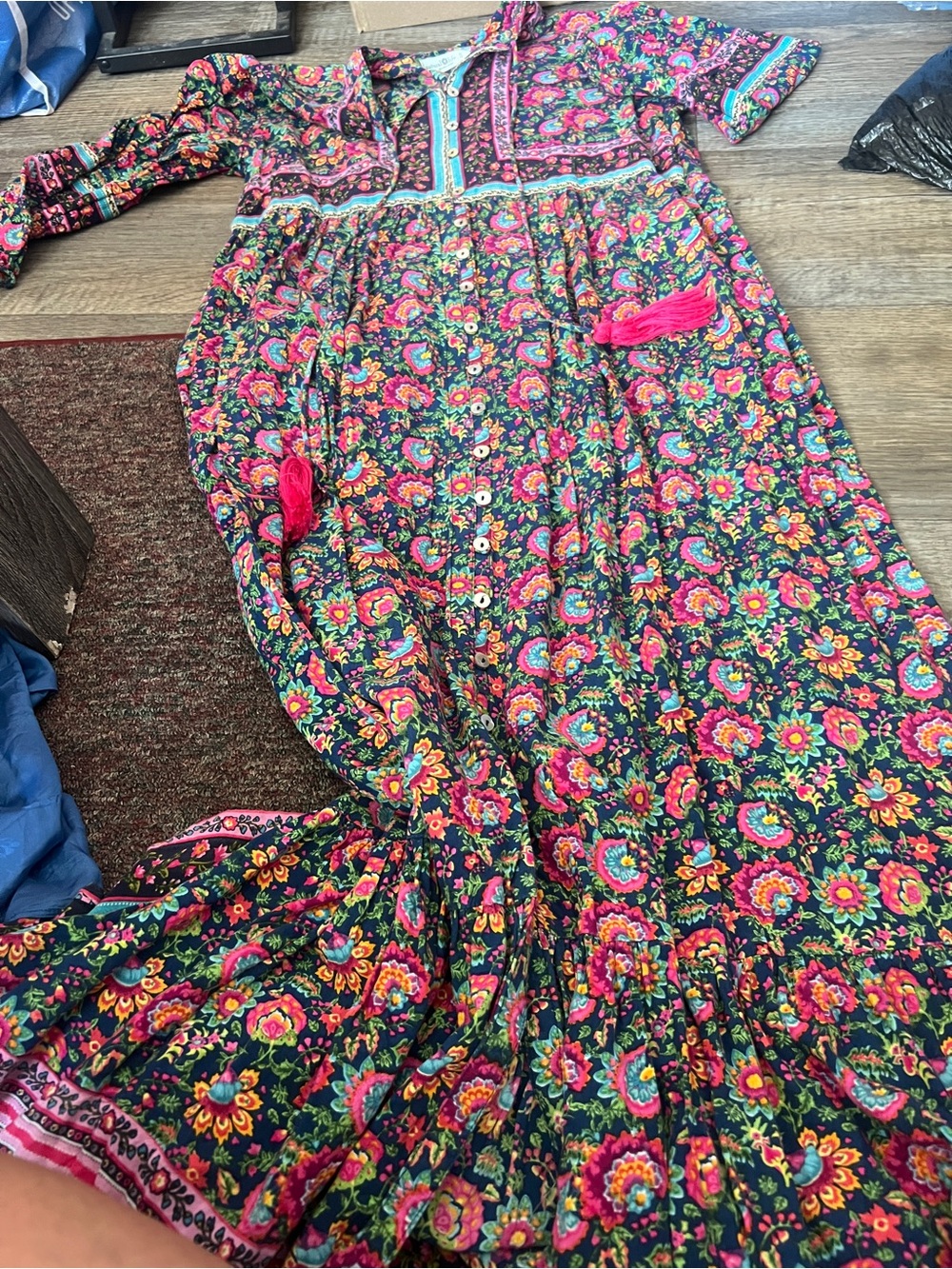 Natural life floral maxi dress size small - Picture 8 of 15